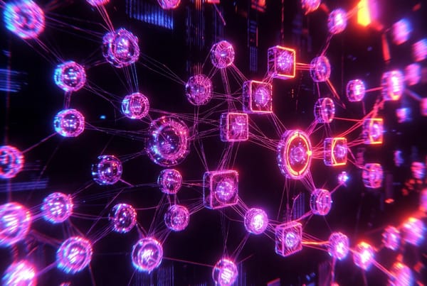 Modular skill architecture with organized knowledge nodes radiating from central hub, progressive context loading without bloat, cyberpunk anime style