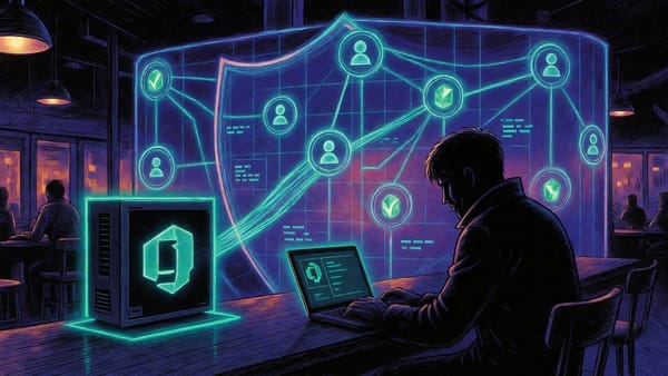 Home network protected by Twingate zero-trust gateway with identity verification, no VPN or exposed ports