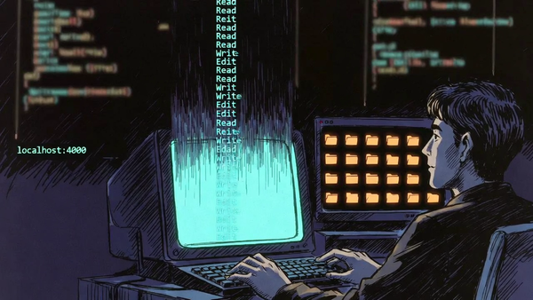 Late-80s anime OVA style illustration of real-time monitoring dashboard with ephemeral observability